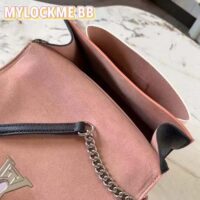 Louis Vuitton LV Women Mylockme Chain Bag Rose Trianon Pink Grained Calf Leather (3)