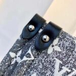 Louis Vuitton LV Women OnTheGo MM Tote Gray Denim Textile Jacquard – Image 10