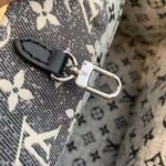 Louis Vuitton LV Women OnTheGo MM Tote Gray Denim Textile Jacquard – Image 9