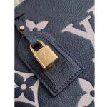 Louis Vuitton LV Women Petit Palais Handbag Noir Beige Embossed Grained Cowhide - Image 10