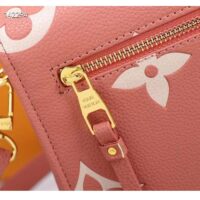 Louis Vuitton LV Women Pochette Métis Handbag Trianon Pink Cream Embossed Grained Cowhide (2)