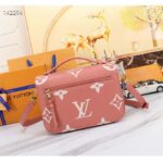 Louis Vuitton LV Women Pochette Métis Handbag Trianon Pink Cream Embossed Grained Cowhide - Image 4