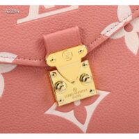 Louis Vuitton LV Women Pochette Métis Handbag Trianon Pink Cream Embossed Grained Cowhide (2)