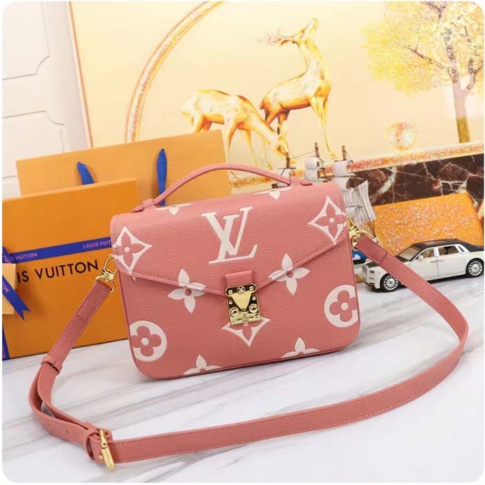 Louis Vuitton Pochette Métis Trianon Pink/Cream in Grained Cowhide Leather  with Gold-tone - US