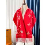 Louis Vuitton LV Women Precious Rabbit Essential Scarf Red Wool Jacquard Monogram - Bild 4