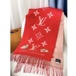 Louis Vuitton LV Women Precious Rabbit Essential Scarf Red Wool Jacquard Monogram - Bild 2