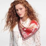 Louis Vuitton LV Women Precious Rabbit Square 70 Red Silk-Screen Print Monogram Flowers - immagine 10