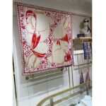 Louis Vuitton LV Women Precious Rabbit Square 70 Red Silk-Screen Print Monogram Flowers - immagine 2