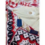 Louis Vuitton LV Women Precious Rabbit Square 70 Red Silk-Screen Print Monogram Flowers - immagine 7