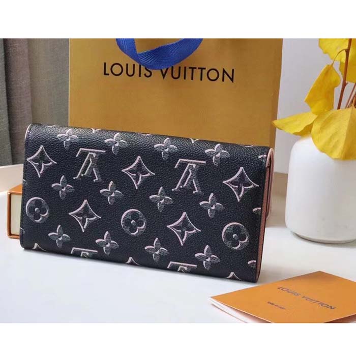Louis Vuitton LV Women Sarah Wallet Fall for You Black Monogram Coated Canvas (1)
