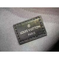 Louis Vuitton LV Women Side Trunk Handbag Gray Denim Textile Jacquard (4)