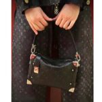 Louis Vuitton LV Women Side Trunk PM Handbag Petite Malle Black Calfskin - Image 13