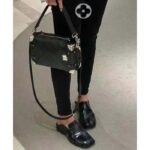 Louis Vuitton LV Women Side Trunk PM Handbag Petite Malle Black Calfskin - Image 11