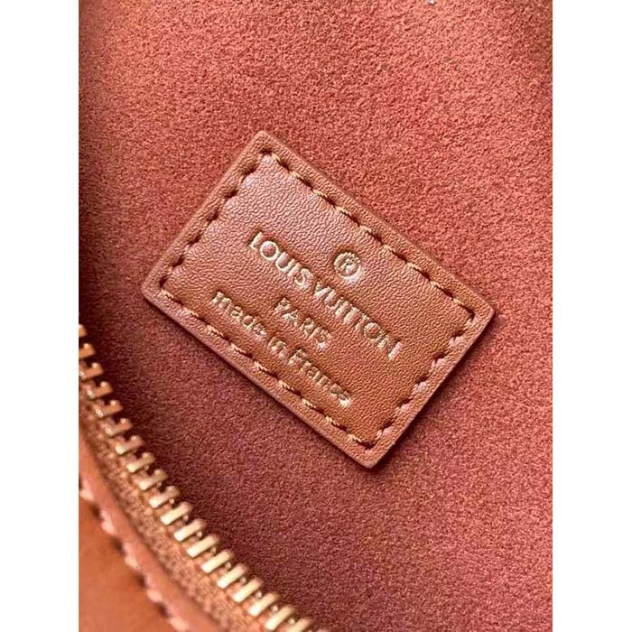 Louis Vuitton LV Women Side Trunk PM Handbag Petite Malle Tan Brown Calfskin (3)