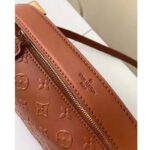 Louis Vuitton LV Women Side Trunk PM Handbag Petite Malle Tan Brown Calfskin - immagine 9