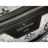 Louis Vuitton LV Women Speedy Bandoulière 25 Handbag Gray Denim Textile Jacquard (10)