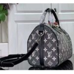 Louis Vuitton LV Women Speedy Bandoulière 25 Handbag Gray Denim Textile Jacquard - Image 5