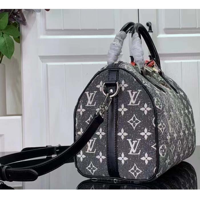 NWT LOUIS VUITTON GREY PATCHWORK DENIM NOIR LIMITED EDITION SPEEDY BAG -  MPRS #LouisVuitton #HandBag