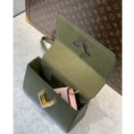 Louis Vuitton LV Women Twist MM Handbag Kaki Quartz White Epi Grained Cowhide - Bild 6