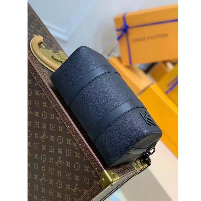 Louis Vuitton Unisex City Keepall Bag Black Aerogram Grained Calf Leather (4)