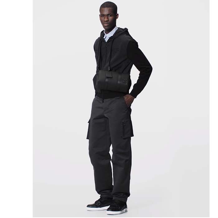 Louis Vuitton Unisex City Keepall Bag Black Aerogram Grained Calf Leather (6)