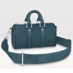 Louis Vuitton Unisex Keepall XS Reisetasche Blaues Aerogram Rindsleder