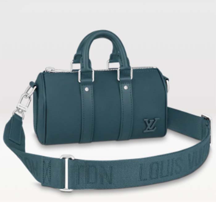 Louis Vuitton Unisex Keepall XS Travel Bag Blue Aerogram Cowhide Leather