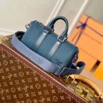 Louis Vuitton Unisex Keepall XS Travel Bag Blue Aerogram Cowhide Leather – Bild 2
