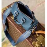 Louis Vuitton Unisex Keepall XS Travel Bag Blue Aerogram Cowhide Leather – Bild 6