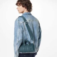 Louis Vuitton Unisex Keepall XS Travel Bag Blue Aerogram Cowhide Leather (2)