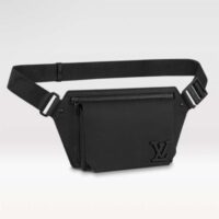 Louis Vuitton Unisex LV Aerogram Takeoff Sling Black Grained Calf Leather (12)