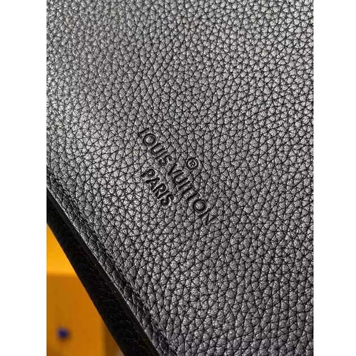 Louis Vuitton Unisex LV Aerogram Takeoff Sling Black Grained Calf Leather (5)