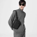 Louis Vuitton Unisex LV Aerogram Takeoff Sling Black Grained Calf Leather - Image 11