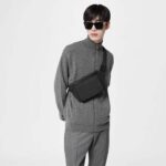 Louis Vuitton Unisex LV Aerogram Takeoff Sling Black Grained Calf Leather - Image 13