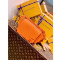 Louis Vuitton Unisex LV Aerogram Takeoff Sling Saffron Yellow Cowhide Leather (15)