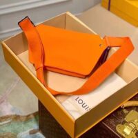 Louis Vuitton Unisex LV Aerogram Takeoff Sling Saffron Yellow Cowhide Leather (15)