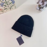 Louis Vuitton Unisex LV Ahead Beanie One Size Black Cashmere Initials (2)