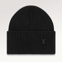 Louis Vuitton Unisex LV Ahead Beanie One Size Black Cashmere Initials (2)