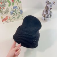 Louis Vuitton Unisex LV Ahead Beanie One Size Black Cashmere Initials (2)