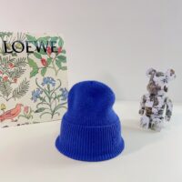 Louis Vuitton Unisex LV Ahead Beanie One Size Blue Cashmere Enamel Initials (1)