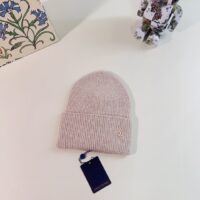 Louis Vuitton Unisex LV Ahead Beanie One Size Crème Beige Cashmere Enamel Initials (1)