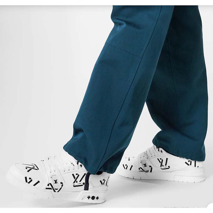 Louis Vuitton Unisex LV Trainer Sneaker Black Mix Sustainable Materials Monogram Flowers (3)