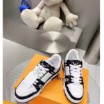 Louis Vuitton Unisex LV Trainer Sneaker Black Monogram Denim Monogram Embossed Grained Calf – Image 6