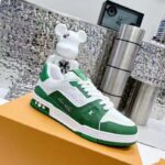 Louis Vuitton Unisex LV Trainer Sneaker Green Mini Monogram Embossed Calf Leather - Imagen 2