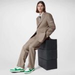 Louis Vuitton Unisex LV Trainer Sneaker Green Mini Monogram Embossed Calf Leather - Imagen 13