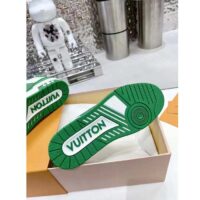 Louis Vuitton Unisex LV Trainer Sneaker Green Mini Monogram Embossed Calf Leather (10)