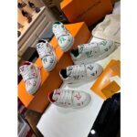 Louis Vuitton Unisex LV Trainer Sneaker Green Mix Sustainable Materials Monogram Flowers - Image 9