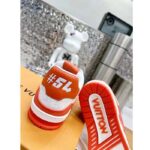 Louis Vuitton Unisex LV Trainer Sneaker Orange Mini Monogram Embossed Calf Leather - Image 8