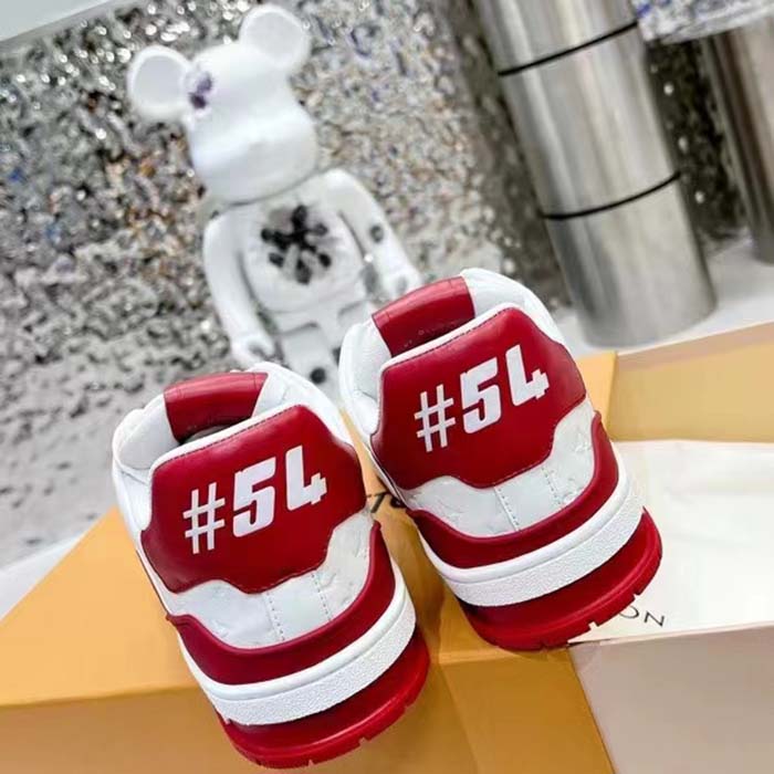 Louis Vuitton Trainer #54 Signature Red White