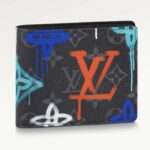 Louis Vuitton Unisex Multiple Wallet LV Graffiti Orange Coated Canvas